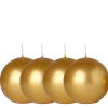 Lot de 4 bougies boule or Ø 10 cm
