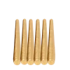 Lot de 6 bougies brossées or H 25 cm