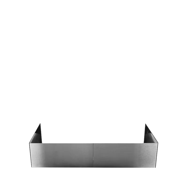 Lot de 2 cache réchauds inox brossé 40 x 40 x 17 cm
