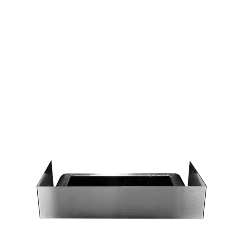 Lot de 2 cache réchauds inox brossé 40 x 40 x 17 cm
