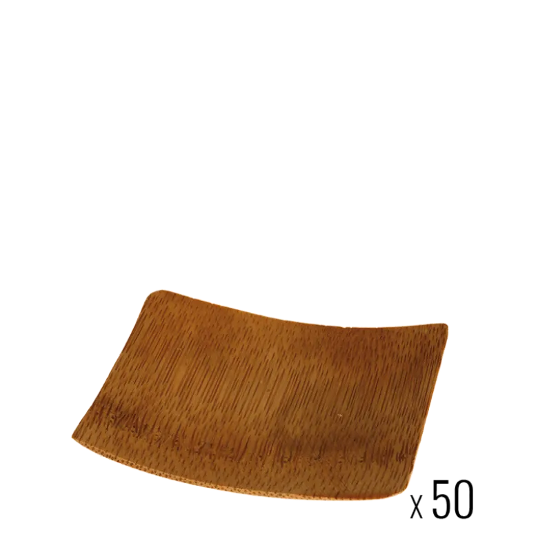 Lot de 50 carrés bambou 6 x 6 cm