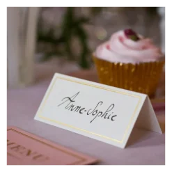 Lot de 10 marque-place Prestige or