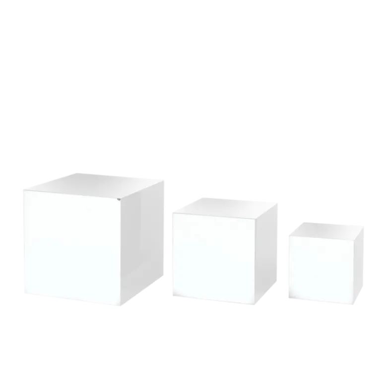 Lot de 3 réhausses blanches