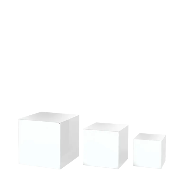 Lot de 3 réhausses blanches