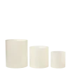 Lot de 3 réhausses cylindre givrées