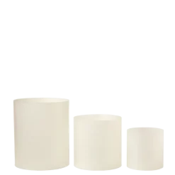 Lot de 3 réhausses cylindre givrées