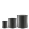 Lot de 3 réhausses cylindre Strass anthracite