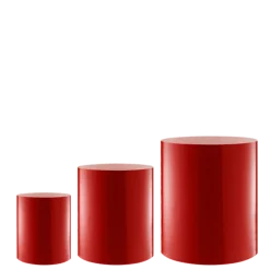 Lot de 3 réhausses cylindre Strass rouge