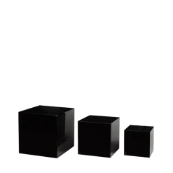 Lot de 3 réhausses noires