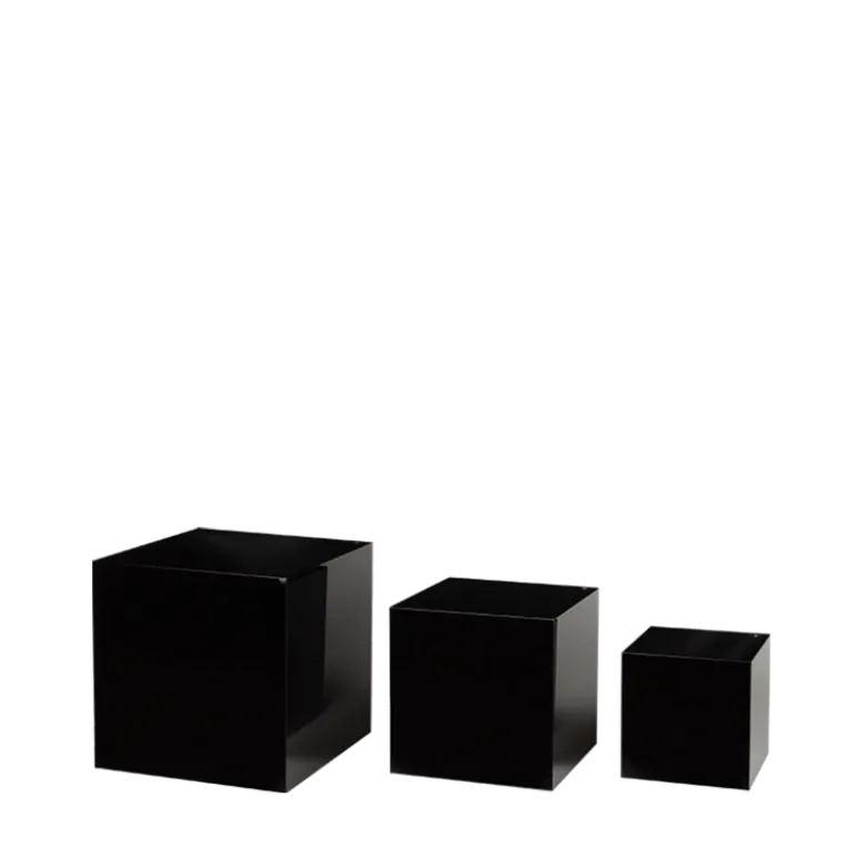 Lot de 3 réhausses noires