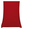 Mange-debout acier carré houssé rouge 60 x 60 cm H 111 cm