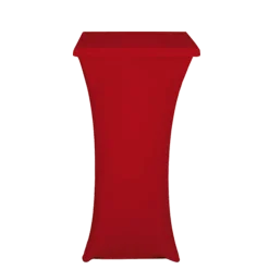 Mange-debout acier carré houssé rouge 60 x 60 cm H 111 cm