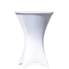 Mange-debout acier rond houssé blanc Ø 60 cm H 110 cm