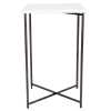 Mange-debout croisé acier plateau blanc 65 x 65 cm H 110 cm