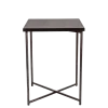 Mange-debout croisé acier plateau noir 65 x 65 cm H 90 cm