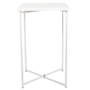 Mange-debout croisé blanc plateau blanc 65 x 65 cm H 110 cm