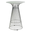 Mange-debout Filo Acier plateau blanc Ø 65 cm H 104 cm