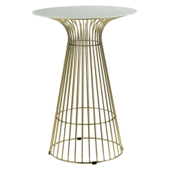 Mange-debout Filo Or plateau blanc Ø 65 cm H 104 cm