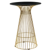 Mange-debout Filo Or plateau noir Ø 65 cm H 104 cm