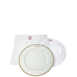 Marquage sur assiette - rouge