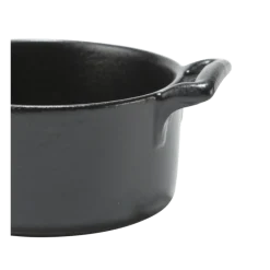 Mini cocotte porcelaine noire Ø 7,2 cm H 3,5 cm 8 cl