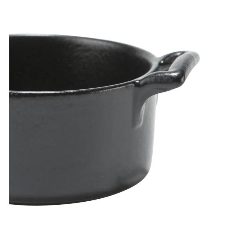 Mini cocotte porcelaine noire Ø 7,2 cm H 3,5 cm 8 cl