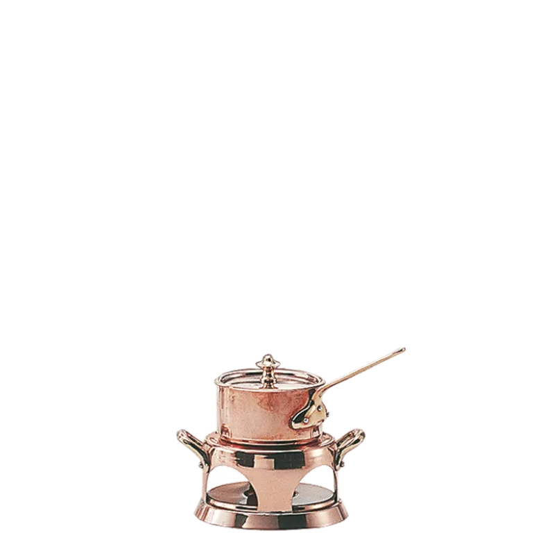 Mini poêlon Ø 9 cm avec réchaud et couvercle