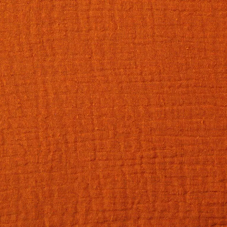 ML Gaze coton brique larg 130 cm