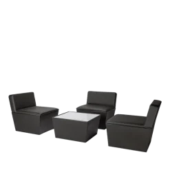 Module central Cône noir 75 x 75 cm H 75 cm