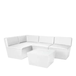 Module d'angle Cône blanc 75 x 75 cm H 75 cm