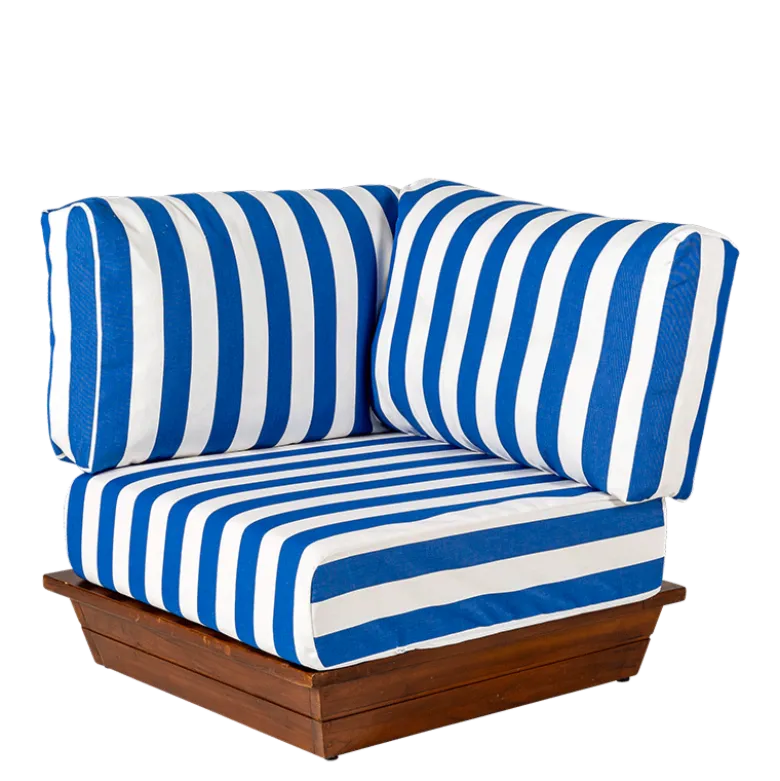 Module d'angle Lounge Beach Club Blue 76 x 76 cm H 70 cm