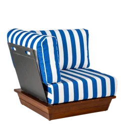 Module d'angle Lounge Beach Club Blue 76 x 76 cm H 70 cm