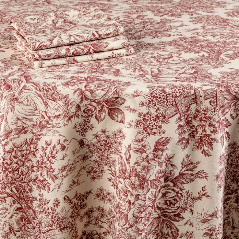 Nappage Toile de Jouy brique