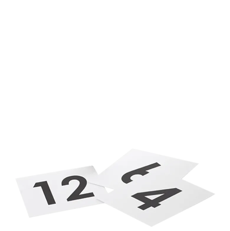 Numéro de table carré souple 1 à 150