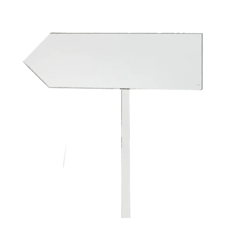 Panneau de direction pied blanc (gauche) H 100 Délai 24h
