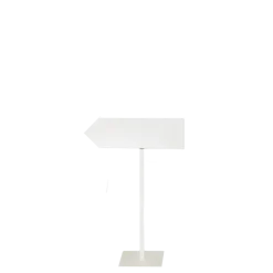 Panneau de direction pied blanc (gauche) H 100 Délai 24h