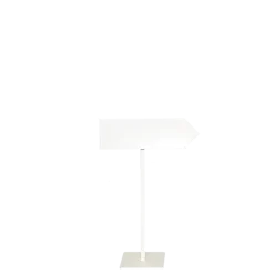 Panneau de direction pied blanc (droit) H 100 Délai 24h