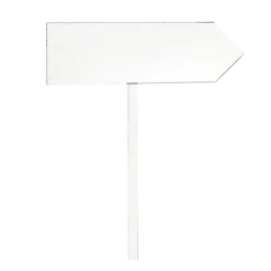 Panneau de direction pied blanc (droit) H 100 Délai 24h