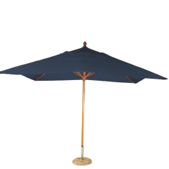 Parasol Louisiane bleu 300 x 300 cm + socle granit Ø 50 cm