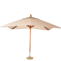 Parasol Louisiane écru 300 x 300 cm + socle granit Ø 50 cm