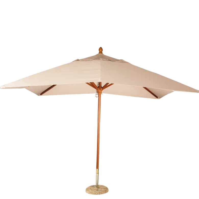 Parasol Louisiane écru 300 x 300 cm + socle granit Ø 50 cm