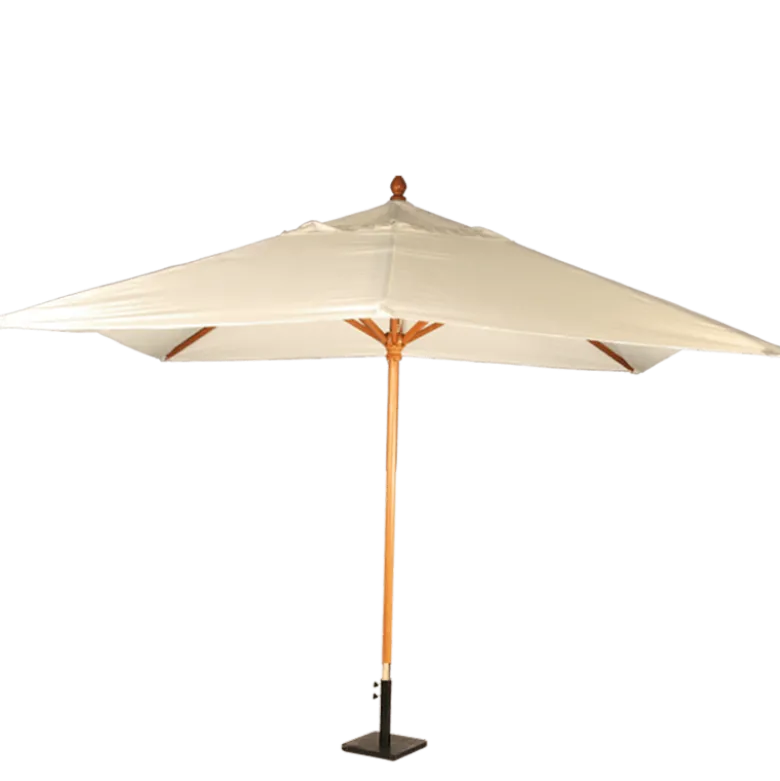 Parasol Louisiane écru 300 x 300 cm + socle acier 30 x 30 cm