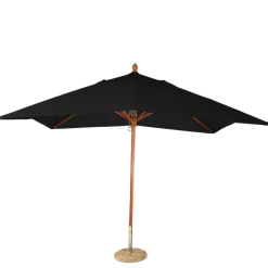 Parasol Louisiane noir 300 x 300 cm + socle granit Ø 50 cm