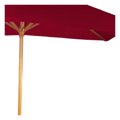 Parasol Louisiane rouge vif 300 x 300 cm + socle acier 30 x 30 cm