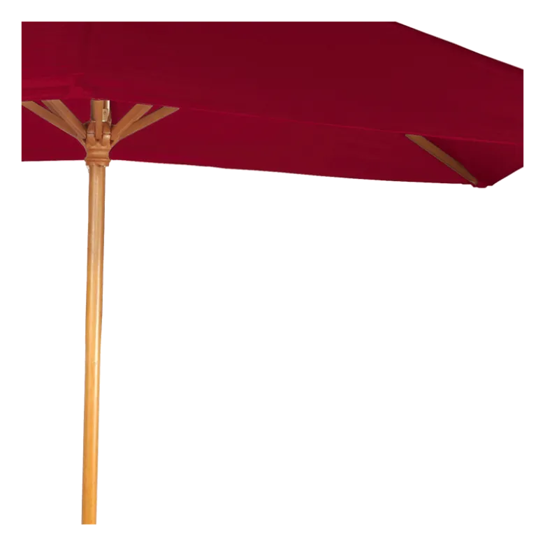 Parasol Louisiane rouge vif 300 x 300 cm + socle acier 30 x 30 cm