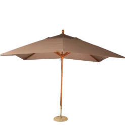Parasol Louisiane taupe 300 x 300 cm + socle granit Ø 50 cm