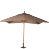 Parasol Louisiane taupe 300 x 300 cm + socle acier 30 x 30 cm