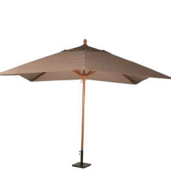 Parasol Louisiane taupe 300 x 300 cm + socle acier 30 x 30 cm