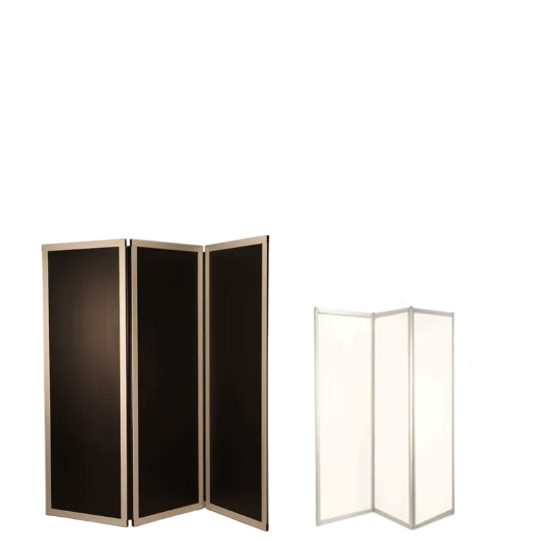 Paravent black and white 3 feuilles L 210 cm (70 x 3) H 186 cm
