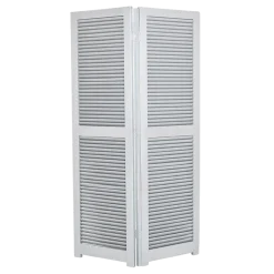 Paravent Louisiane gris acier 2 feuilles L 130 cm H 205 cm
